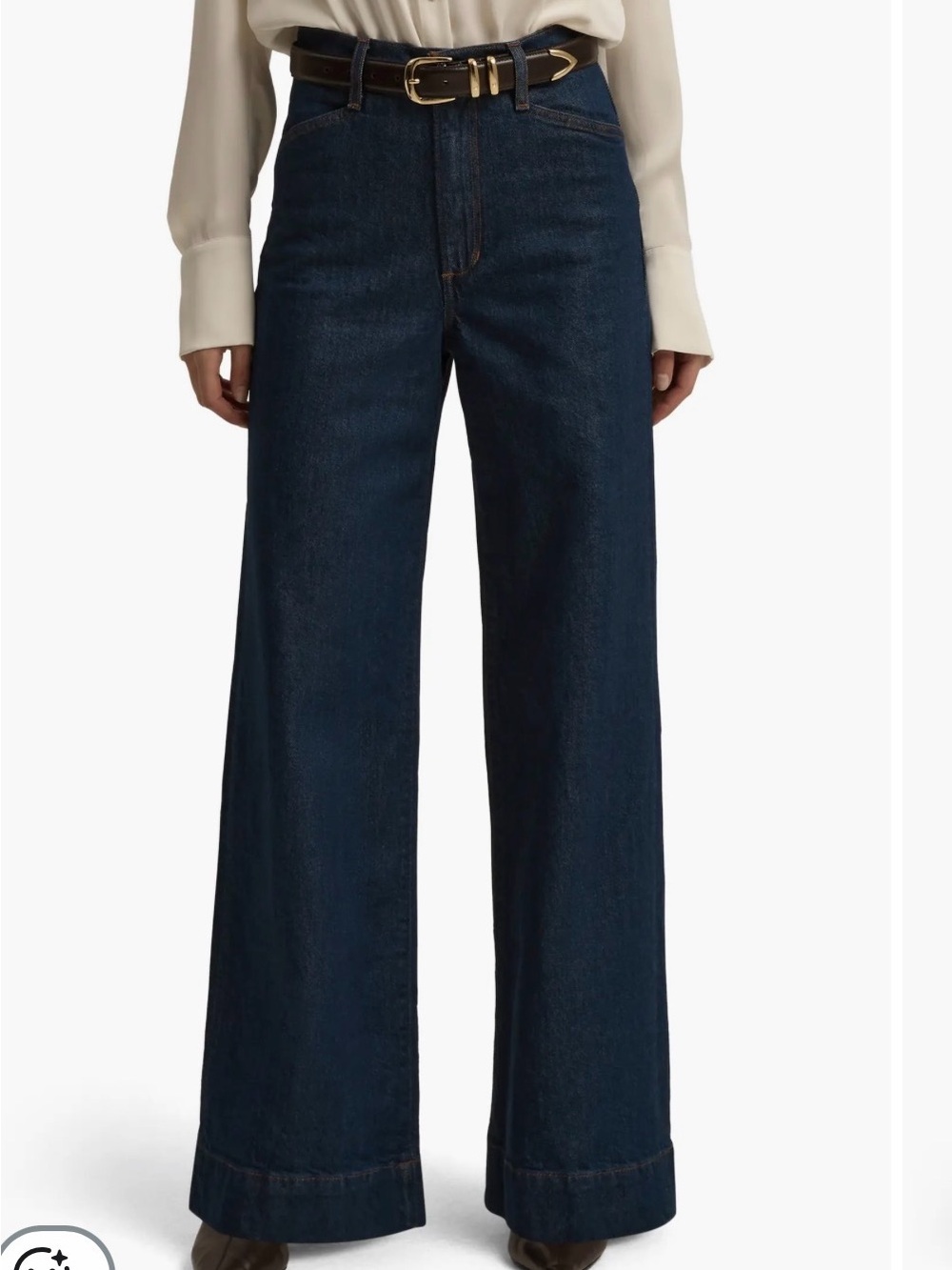 Favorite Daughter Wide Leg Denim High Waisted Jeans 33 inches rise inseam